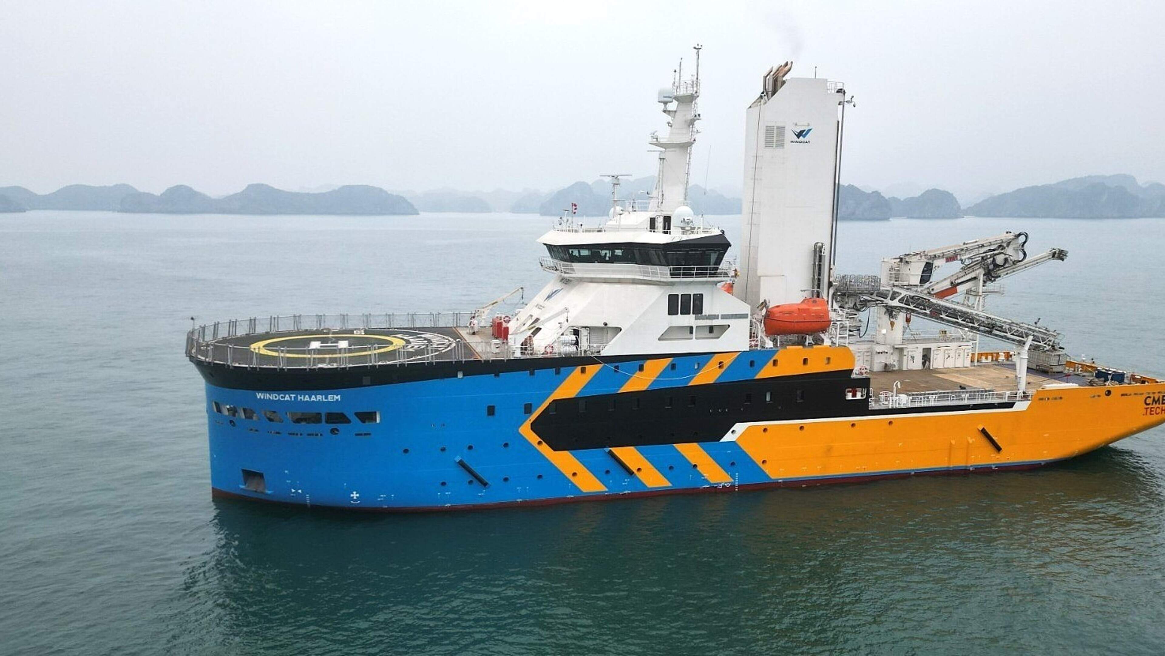 New offshore vessel Windcat Haarlem offers crew cinema, gym and racing sims