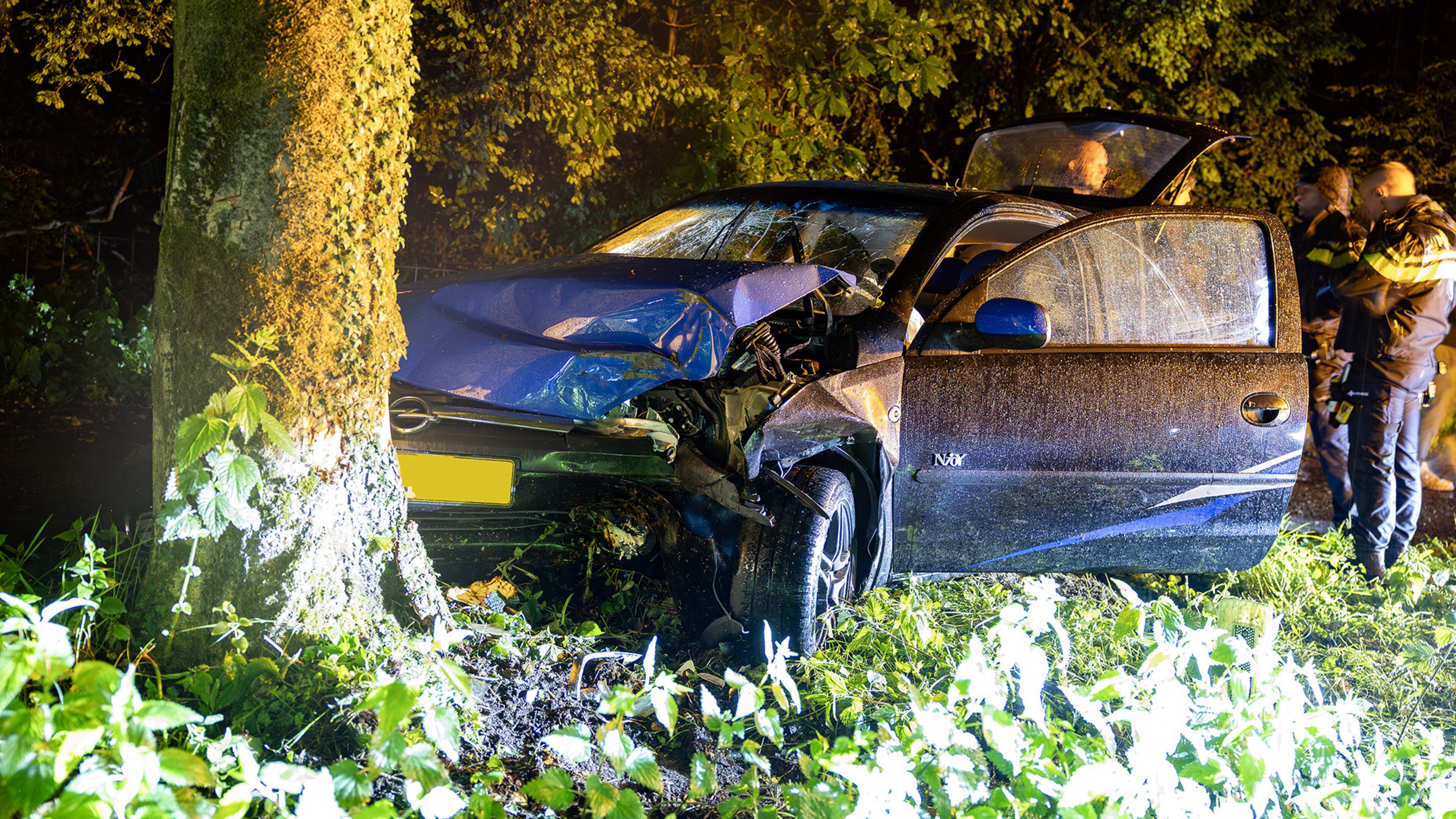 Car crashes into tree in Santpoort-Noord, driver under the influence of drugs