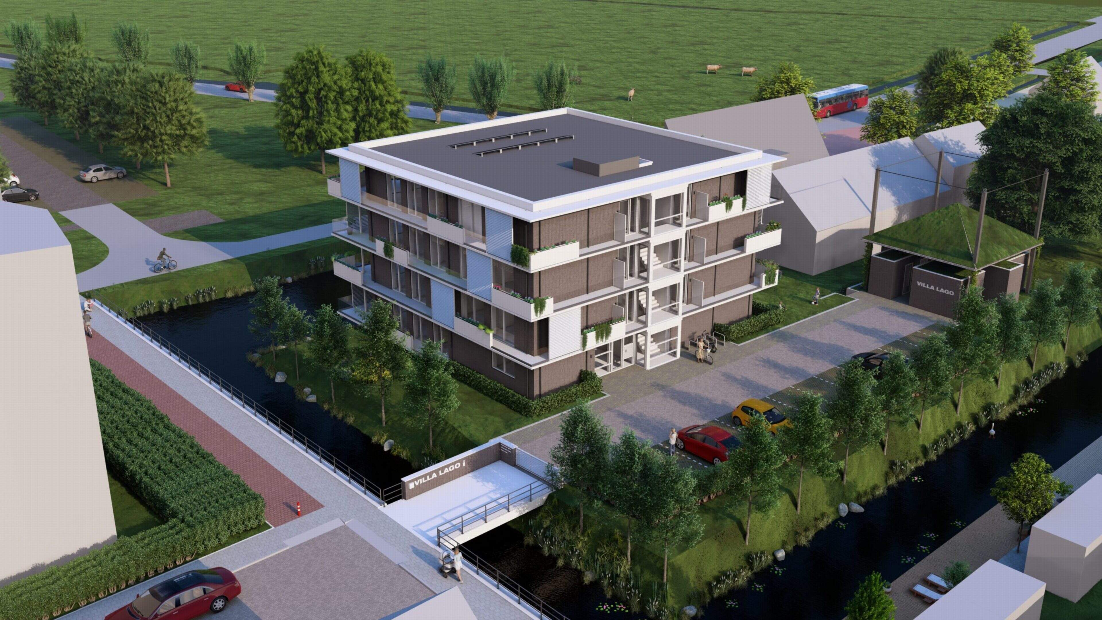 Velsen eist ook vier huurwoningen in bouwplan Westlaan. Villa Lago telt alleen acht luxe appartement